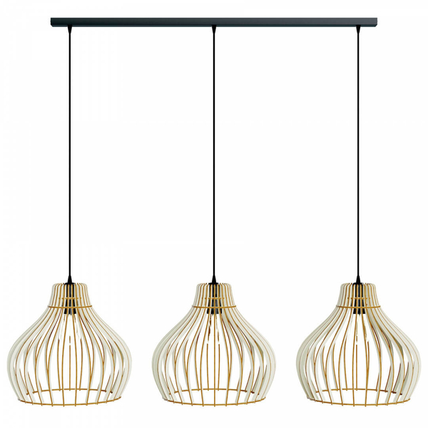 3-płomienna lampa wisząca 137623620583 skandynawska drewno