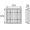 Plafon WW HL182L 02692 Ideus metalowy panel LED 40W 2700K kwadratowy biały