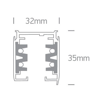 Trójobwodowa szyna metalowa MYL.00056 48V 2m czarna