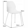 Krzesło kuchenne ARIA KH010100937 profilowane siedzisko szare
