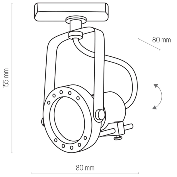 Lampa modułowa szynoprzewodowa Tracer 4066 TK Lighting metalowa czarna