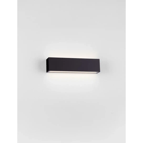 Prostokątny ścienny kinkiet RAVEZCO LE75197 LED 22W 3000K IP65 czarna