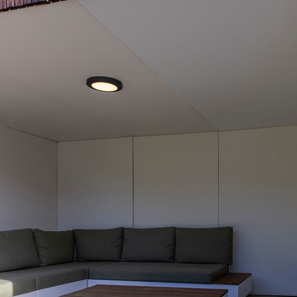 Okrągły plafon tarasowy KAYAH 6392202457 Lutec LED 16,5W 3000K IP54 szary