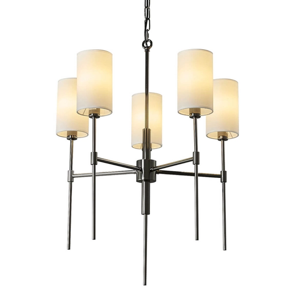Wisząca lampa abażurowa DARLING ST-9501-5 BLACK czarny biały