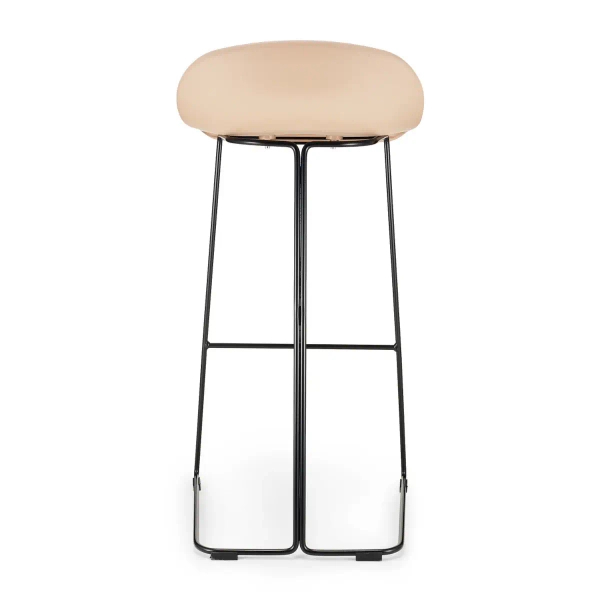 Hoker barowy CARO BAR beżowy czarny MH-007H-BC metalowy do kuchni