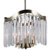 LAMPA wisząca SABRIGA PND-44544-3 Italux glamour OPRAWA metalowy ZWIS kryształki brąz przezroczyste