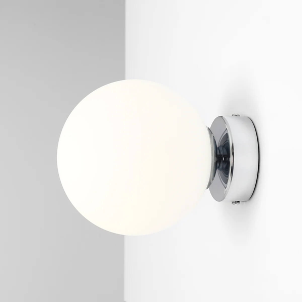 Kulisty kinkiet szklany Ball 1076C4_S Aldex lampa do pokoju biała chrom