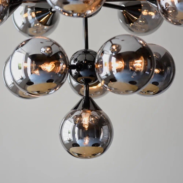 Molekułowa lampa wisząca Oscar 101148 balls czarny przydymiony