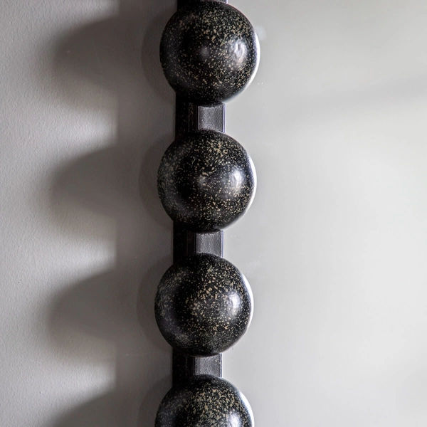 Lustro ścienne owalne Ceretti 5059413703553 z koralikami czarny