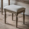 Taboret drewniany Mustique 5055999237635 beżowy biały