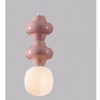 Wisząca lampa ceramiczna VILROSA LE44561 nad stół różowa biała