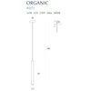 Miedziana LAMPA wisząca ORGANIC P0171 Maxlight metalowa OPRAWA zwis LED 1W 3000K sopel miedź