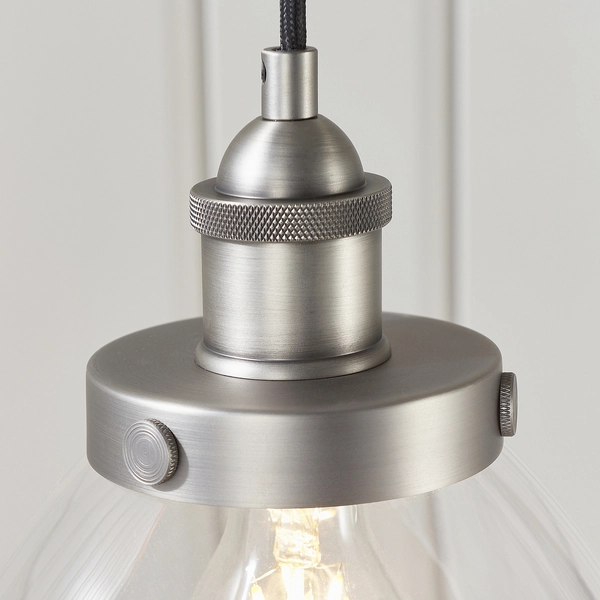 Lampa wisząca Hansen 91738 Endon industrialna stal szczotkowana