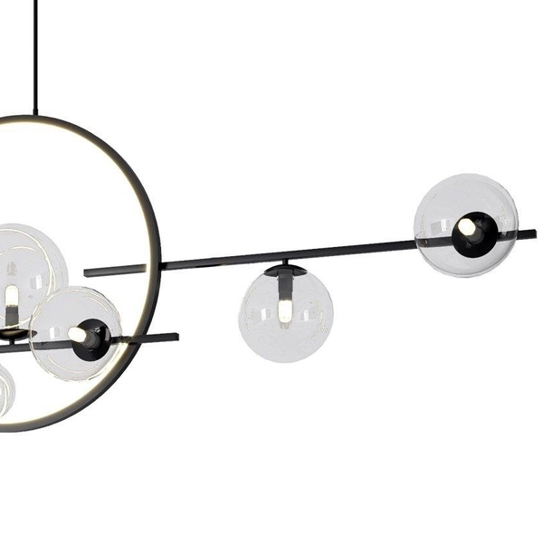 Designerski zwis listwa Orion MP0083-L145 Step LED 14W 3000K szklane kule czarny