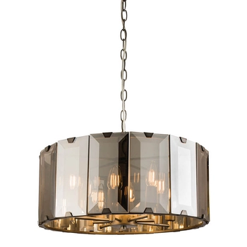 Loftowa lampa wisząca Clooney 61294 szklana nad stół przydymiony