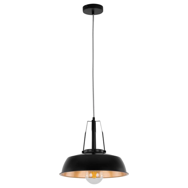 LAMPA wisząca PALOMA MDM-3619/1M BK+GD Italux metalowa OPRAWA zwis czarny