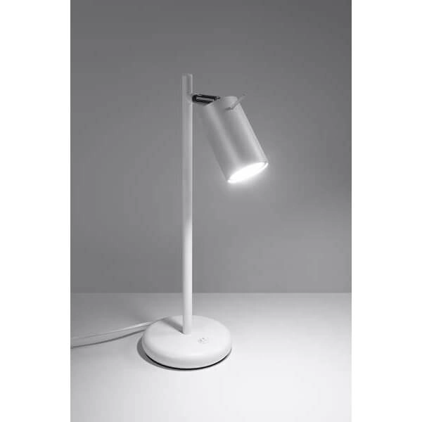 Biurkowa lampa stojąca SL.1090 regulowana do gabinetu biała