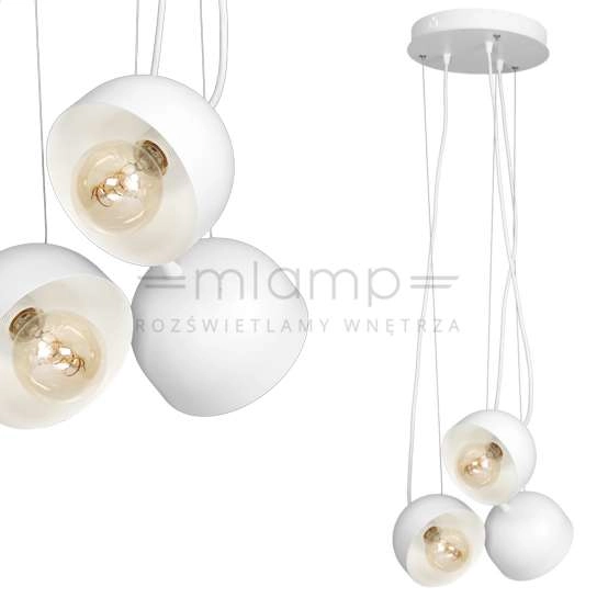 LAMPA wisząca RON MLP585 Milagro metalowa OPRAWA retro ZWIS kopuła kaskada biała