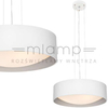 LAMPA wisząca VERO 10450301 Kaspa okrągła OPRAWA metalowy zwis biały