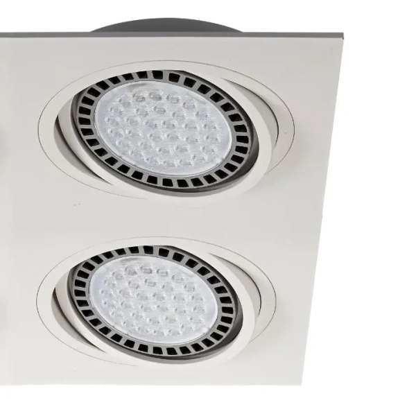 Lampa sufitowa wpuszczana Boxy 20073-WH Zumaline 4-punktowa do biura biała