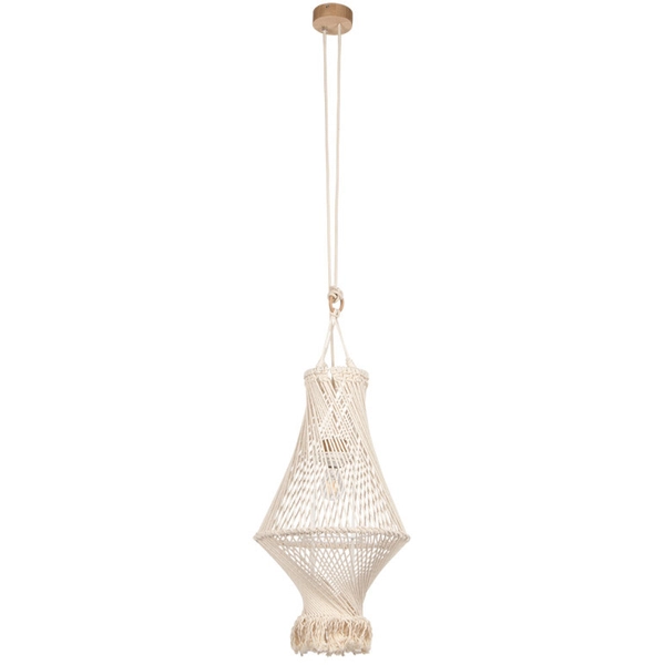 Wisząca lampa REVE 18117174 boho naturalny zwis pleciony kremowy