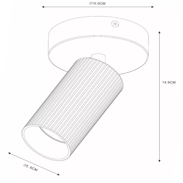 Natynkowa lampa tubka CLUBS 09939/01/31 Lucide sufitowa do kuchni biały