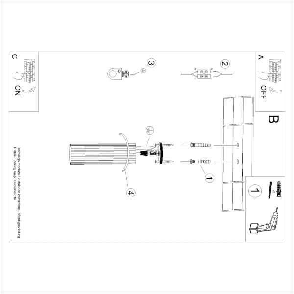 Lampa podłużna sufitowa KARBON SL.1569 ryflowana tuba czarna