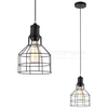 Industrialna LAMPA wisząca SYNTHIA MDM2266-1 Italux druciana OPRAWA metalowy ZWIS klatka czarna