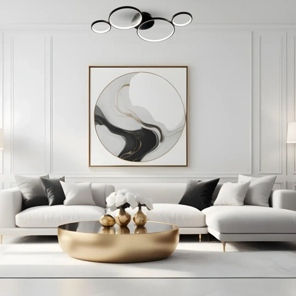 Lampa sufitowa pierścienie UNIVERSE ML1047 30W 4000K do salonu czarna