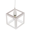 Loftowa LAMPA wisząca SWEDEN 306890 Polux metalowa OPRAWA zwis KOSTKA kwadratowa klatka cube biała
