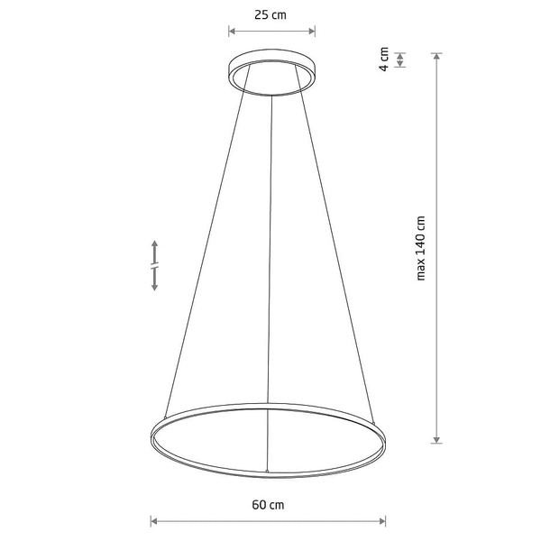 Lampa ring wisząca salonowa Circolo 10812 Nowodvorski LED 21W 3000K czarna