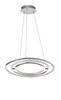 Futurystyczna lampa wisząca Lanus do salonu LED 55W 3000K srebrna