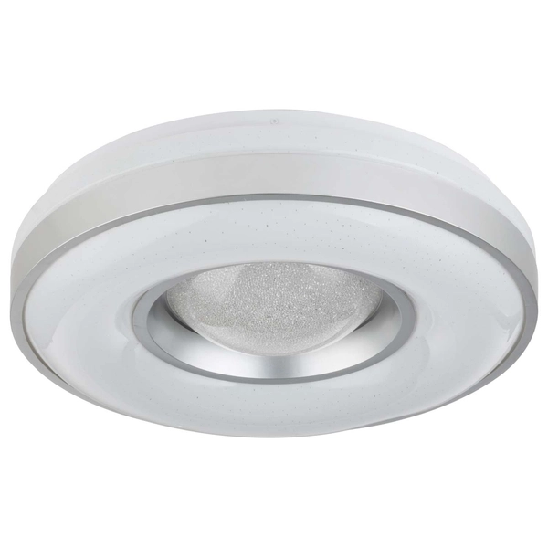 Plafon LAMPA sufitowa COLLA 41741-24 Globo okrągła OPRAWA ścienna LED 24W kinkiet srebrny biały