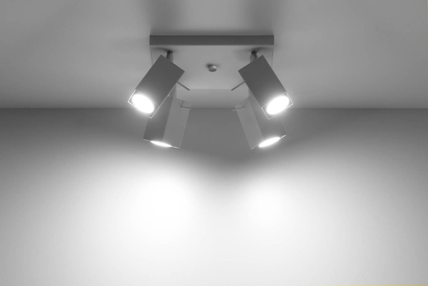 Plafon LAMPA sufitowa SL.0098 metalowa OPRAWA reflektorki białe