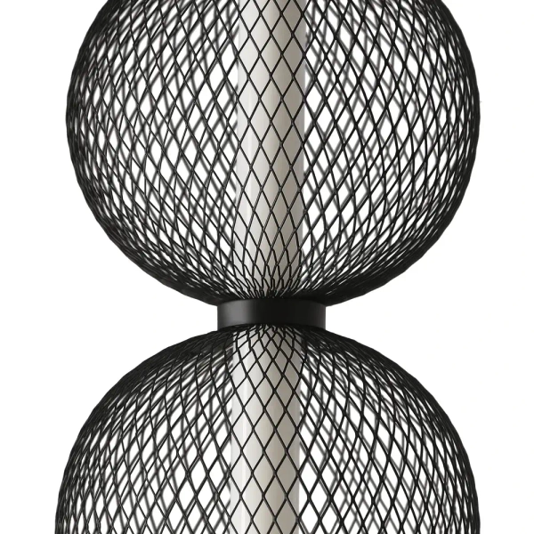 Ażurowa lampa wisząca Puma 32-35356 LED 10W 3000K kulista podwójna czarna