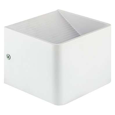 Kinkiet LAMPA ścienna RACA LED 5W 4000K 00023 Ideus przyścienna OPRAWA metalowa kostka cube biała