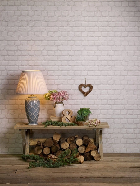 Klasyczna lampa stołowa Ely ELY4223+S1098 Dar Lighting ornament biała niebieska