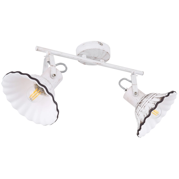 Sufitowa LAMPA industrialna JOWITA 54050-2 Globo metalowa OPRAWA reflektorki metalowe hygge białe czarne