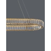 Owalna lampa wisząca Bauta crystal LED 48W 3500K glamour złota