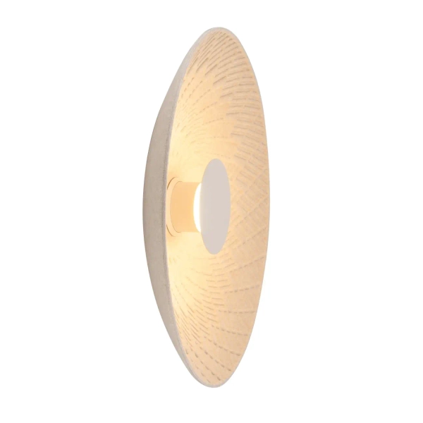 Naścienna lampa filcowa MISAKI W0457 kremowa beżowa LED 6W 3000K kopuła do jadalni