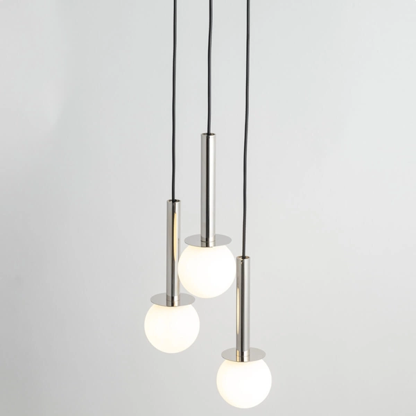 Wisząca lampa kaskadowa Daisy 40764 Sigma bańki metalowa srebrna biała