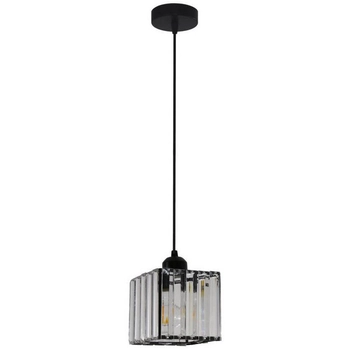 LAMPA wisząca GALACTICO LP-2383/1P Light Prestige szklana OPRAWA kostka glamour crystal zwis czarny przezroczysty