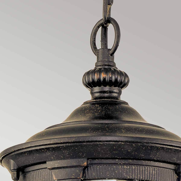 Wisząca lampa ogrodowa Cleveland CL8-S na łańcuchu IP44 postarzany brąz