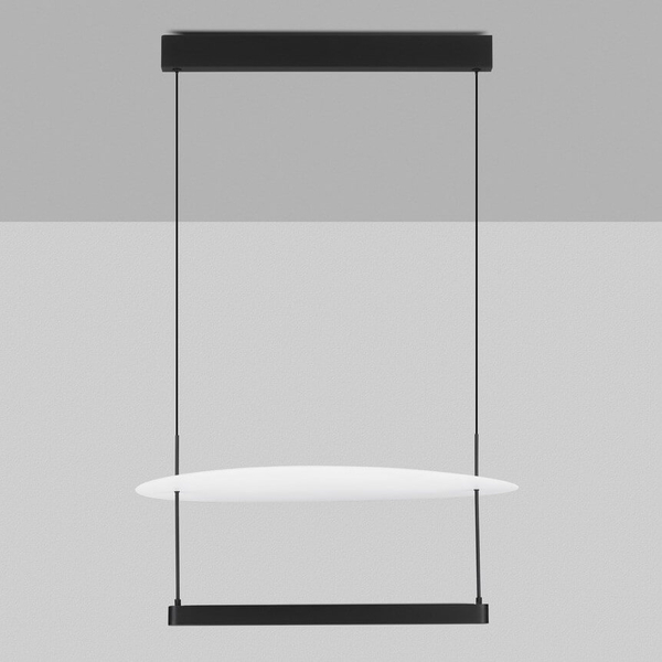 Lampa wisząca na listwie TIRAQUE LE44629 LED 40W 3000K kopuła czarna biała