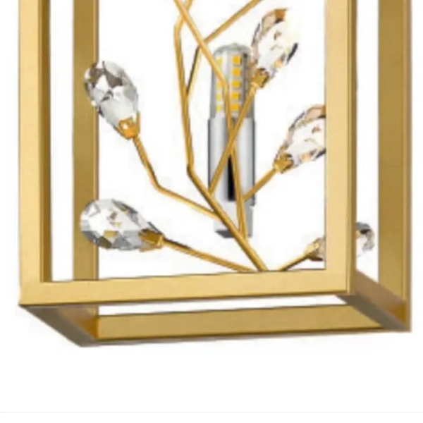 Metalowa lampa przyścienna Spring W0578-01A-B5V7 Zumaline szkło złoty