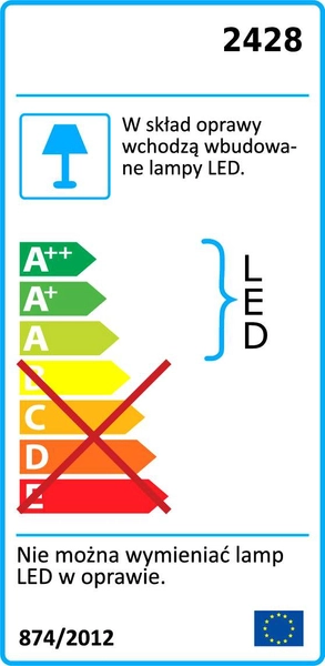 LAMPA wisząca ADRIENNE 2428 Rabalux okrągła OPRAWA zwis LED 20W 4000K pierścień ring srebrny
