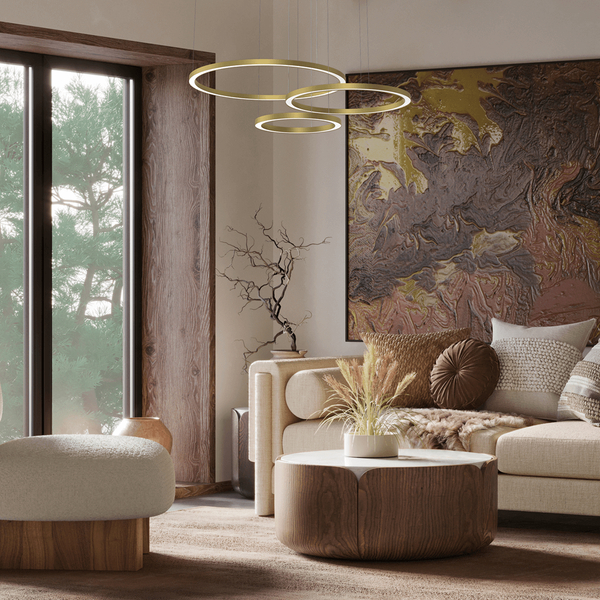Lampa wisząca Galaxia ML8790 LED 85W 3500K nad stół złota
