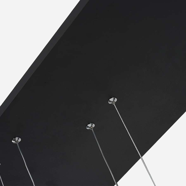 LAMPA wisząca MDECO SLIM/000019/3000/W futurystyczna OPRAWA listwa LED 130W 3000K zwis kaskada pierścienie rings białe