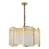 Designerska lampa wisząca Imperio SMP0098 gold Step kryształ hampton złota