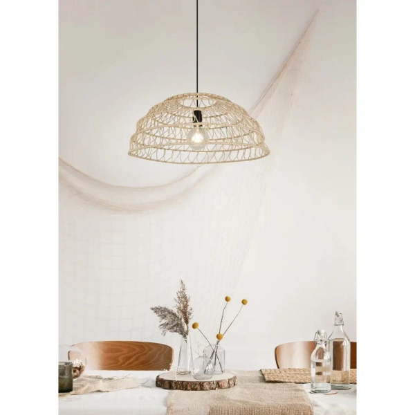 Salonowa lampa wisząca boho PAULETTE R36141026 czarny brązowy